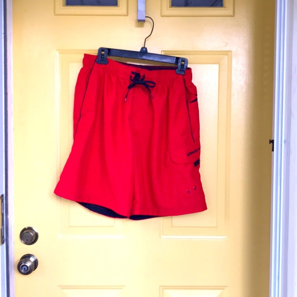 Men's Speedo Swim Suit, Red, Size Medium - Picture 2 of 6